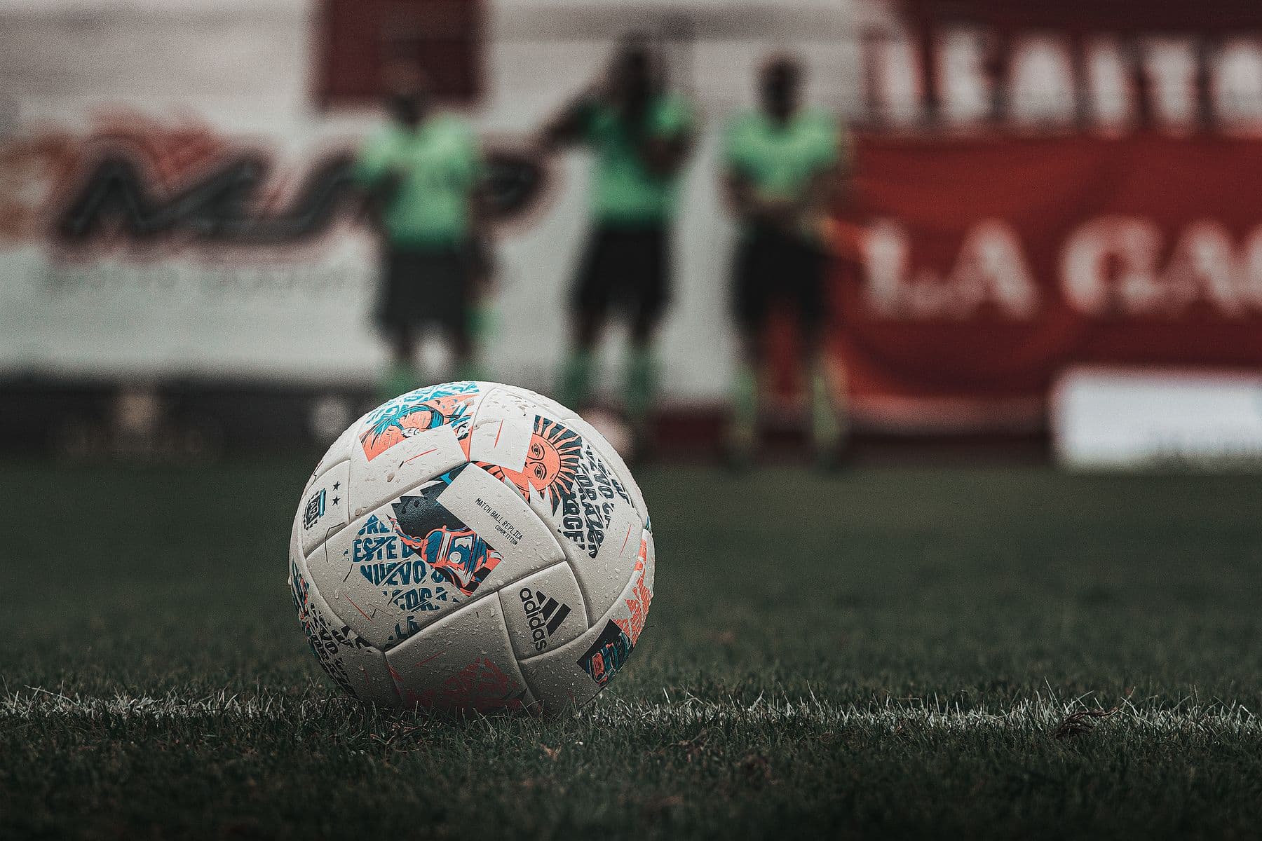 A ball on an empty pitch